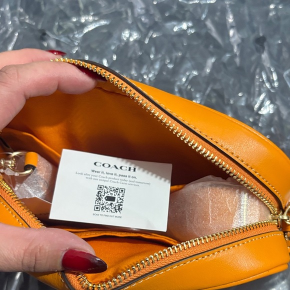 Coach Orange Floral Crossbody Bag - Picture 2 of 3